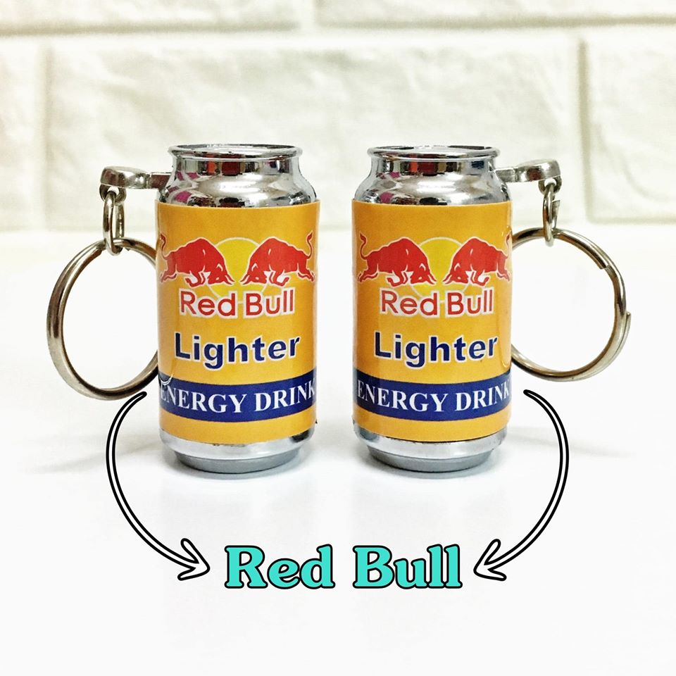 Bật lửa - móc khóa hình lon red bull-
