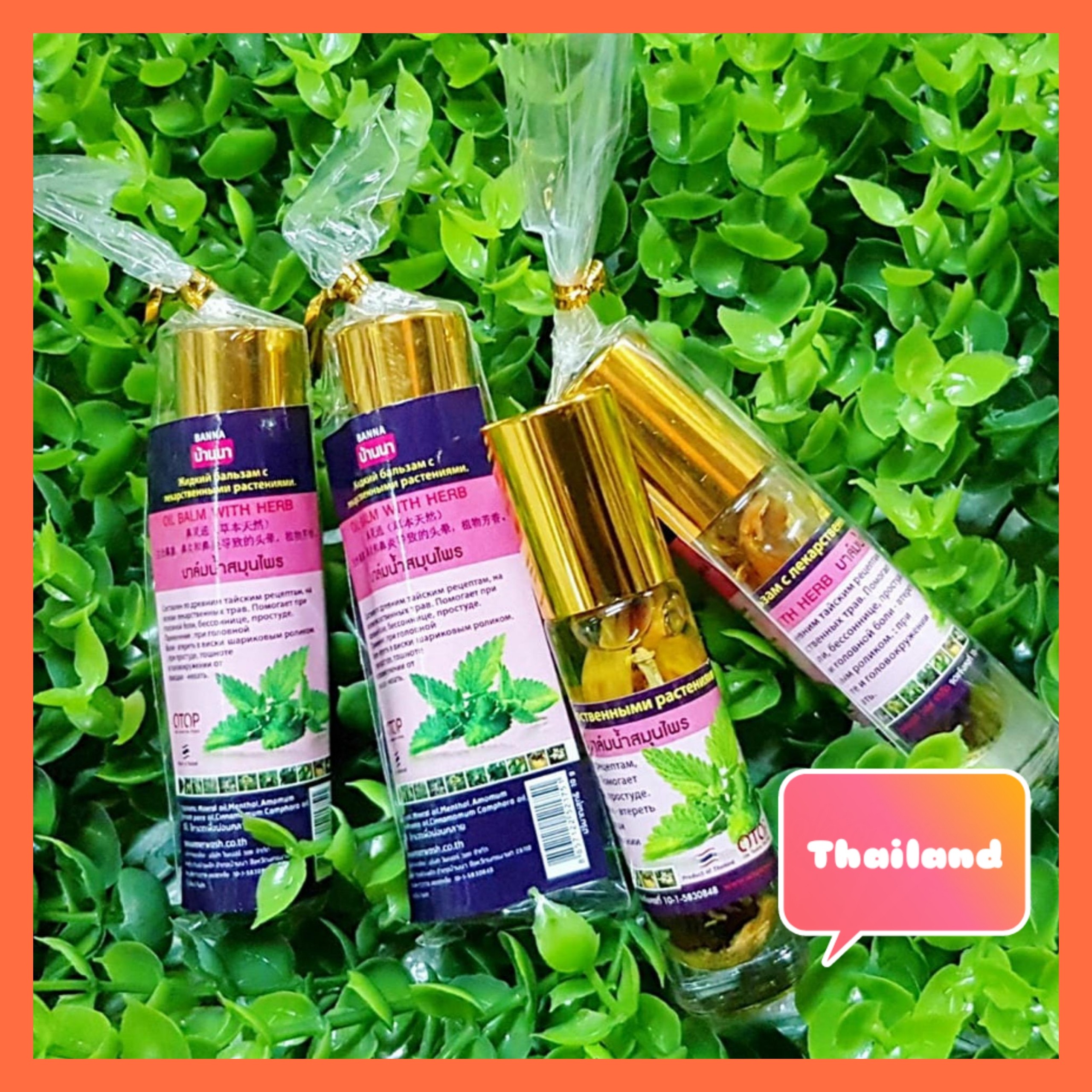 Dầu lăn bạc hà 11 vị thảo dược otop thái lan
