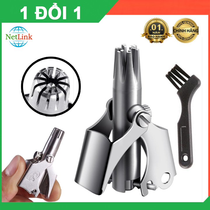 Dụng cụ cắt tỉa lông mũi Kemei ES-108 bằng thép không gỉ, máy cắt tỉa lông mũi an toàn tiện lợi
