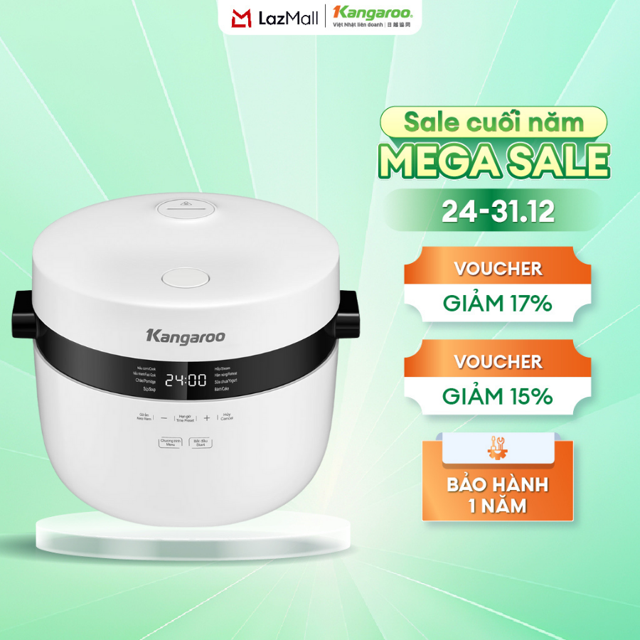  BH 1 Năm  Nồi cơm điện 1.8 lít điện tử Kangaroo KG18DR9- Hàng chính hãng 