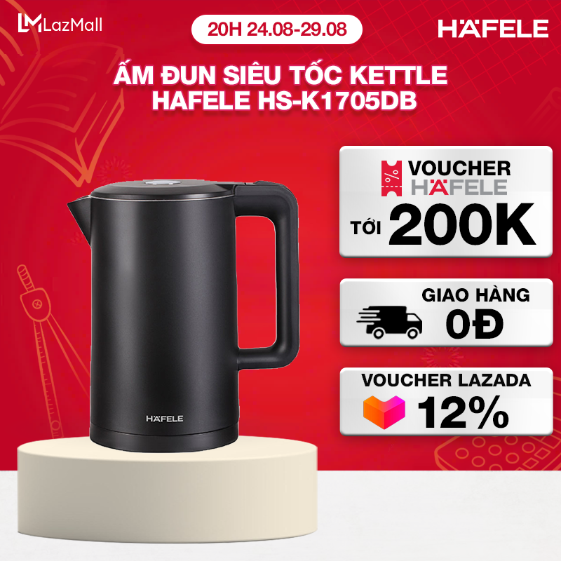 Ấm đun siêu tốc kettle hafele hs-k1705db 535.43.548