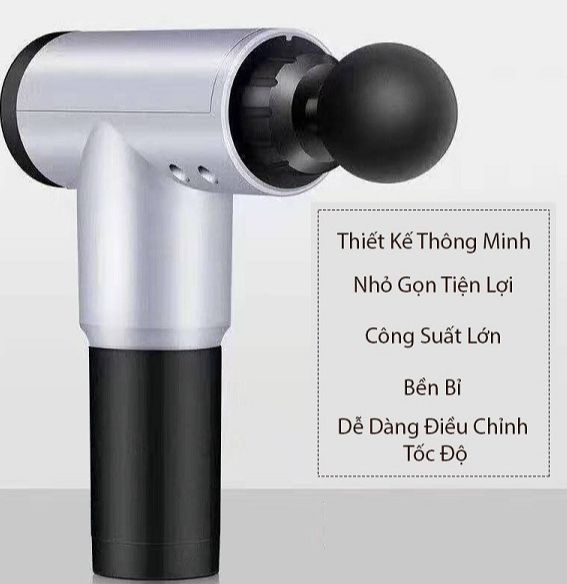 MÁY MASSAGE CẦM TAY FASCIAL GUN KH 320/ GB 820 MASAGE TOÀN THÂN 4 ĐẦU 6 CHẾ ĐỘ