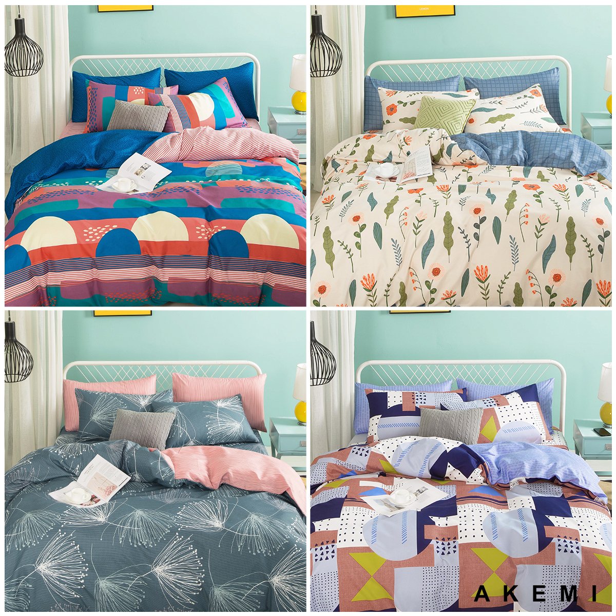 Bộ ga và Chăn chần bông Ai By Akemi Precious, gồm 5 món