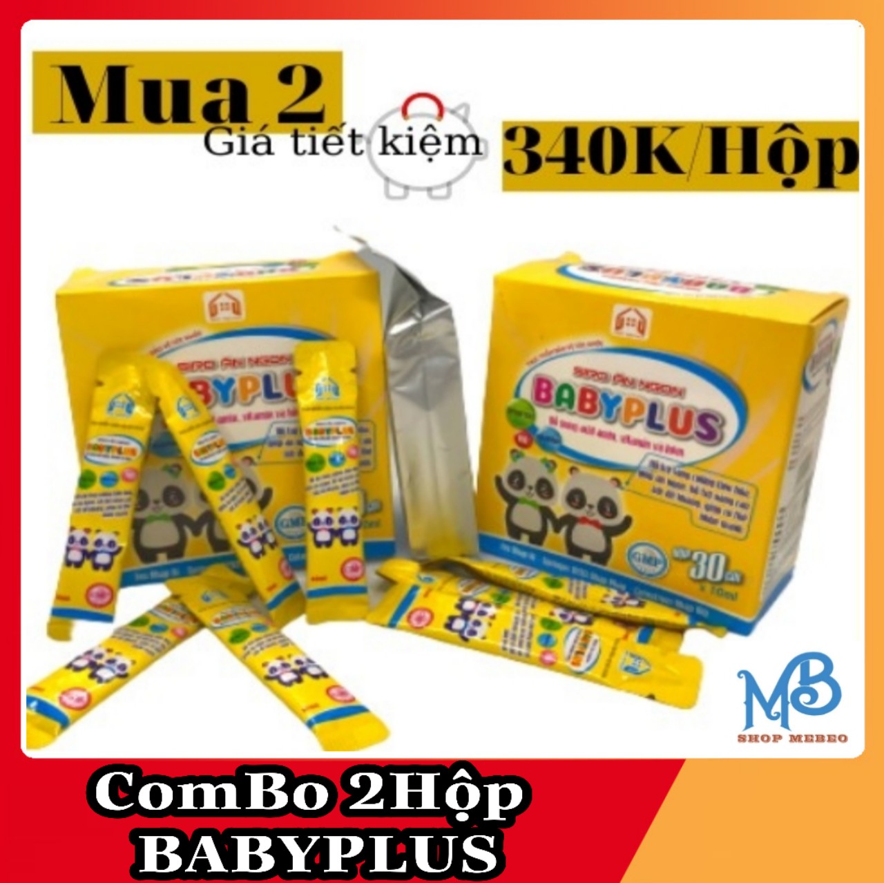 SIRO ĂN NGON BABYPLUS (BABY PLUS) - CẢI THIỆN BIẾNG ĂN - CHỐNG TÁO BÓN CHO TRẺ(TẶNG KÈM QUÀ)[COMBO 2 HỘP]