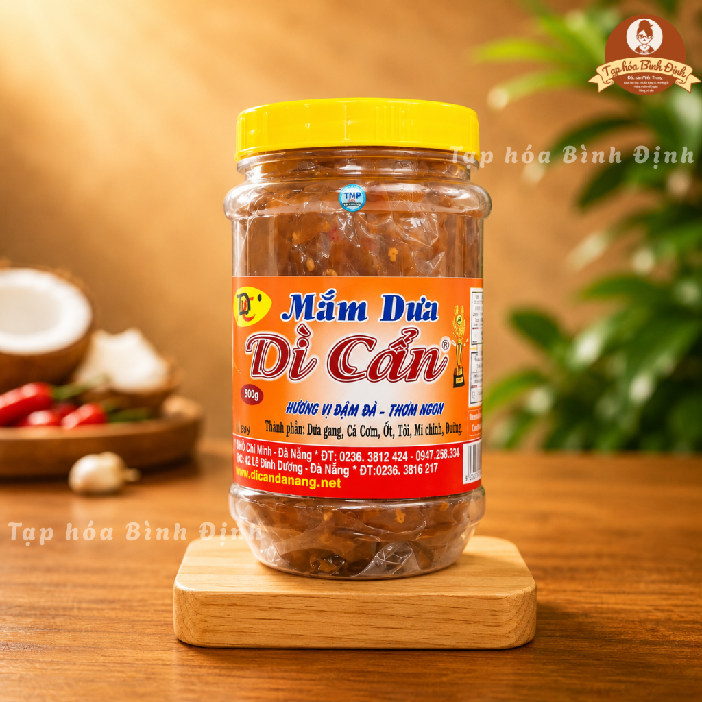 Mắm Dưa Dì Cẩn 500g | Đặc Sản Miền Trung | Ăn Kèm Thịt Luộc, Rau Luộc, Bánh Tráng Cuốn