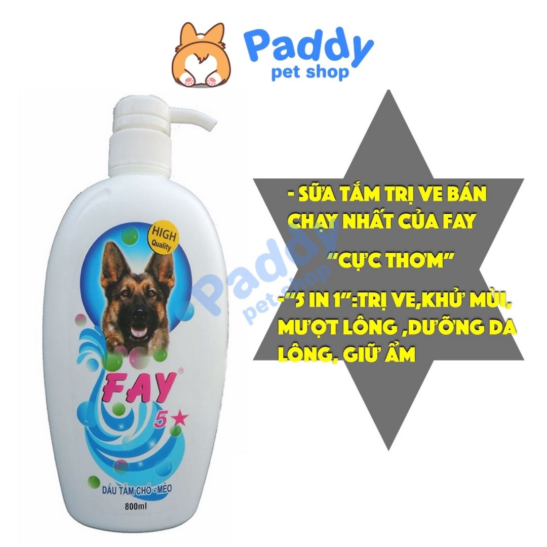 Sữa tắm fay 5 sao sạch ve rận bò chét