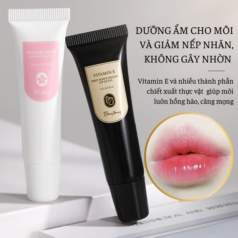 Son dưỡng môi vitamin e chống nứt nẻ giúp đôi môi căng mọng mềm mại dưỡng ẩm môi tinh chất môi hoa đào sữa son bóng dưỡng ẩm chăm sóc môi
