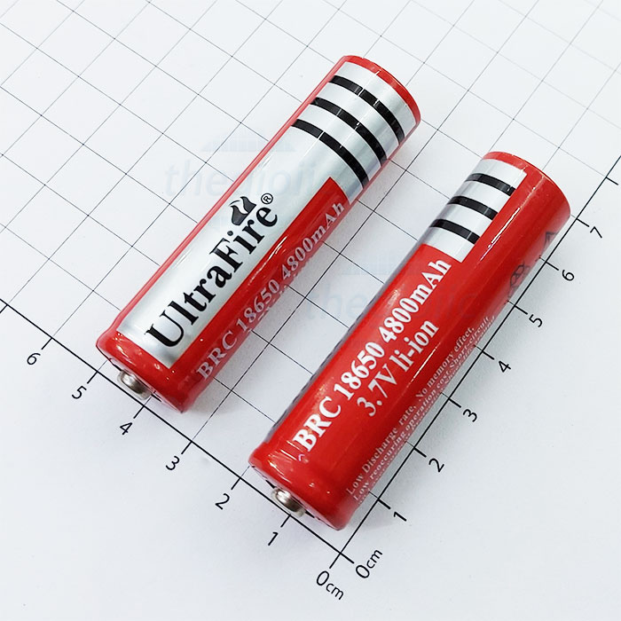 Pin sạc 18650 ultrafire 4800mah 3.7v dùng cho đèn pin, quạt, điều khiển....