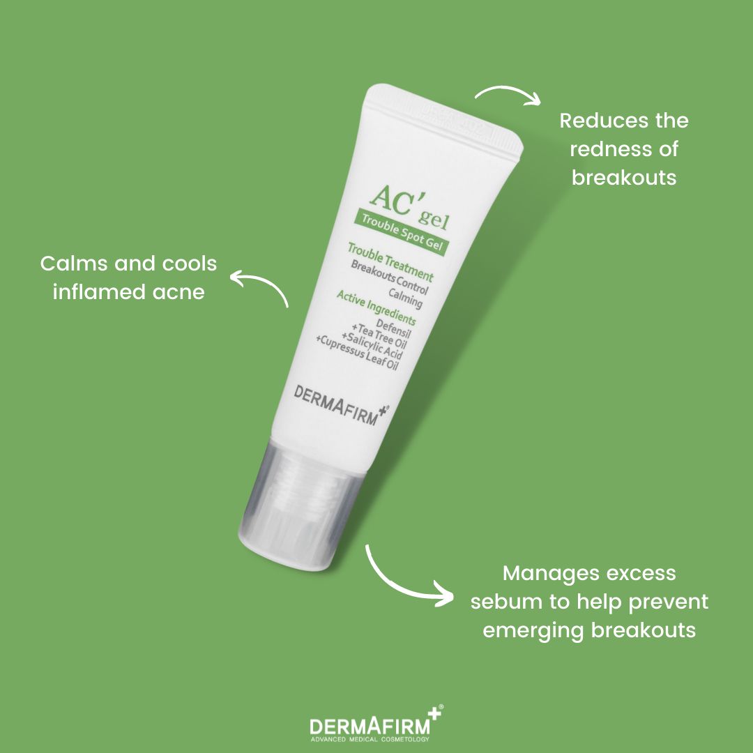 Kem Ức Chế Viêm Kiểm Soát Dầu Mụn AC'Gel Dermafirm Hàn Quốc 20g