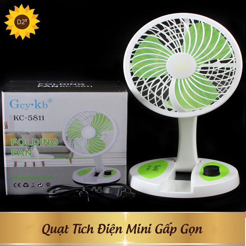Quạt tích điện mini gấp gọn, quạt để bàn mini, quạt mini để bàn sạc pin, quạt mini usb siêu mát ,quạt mini tích điện