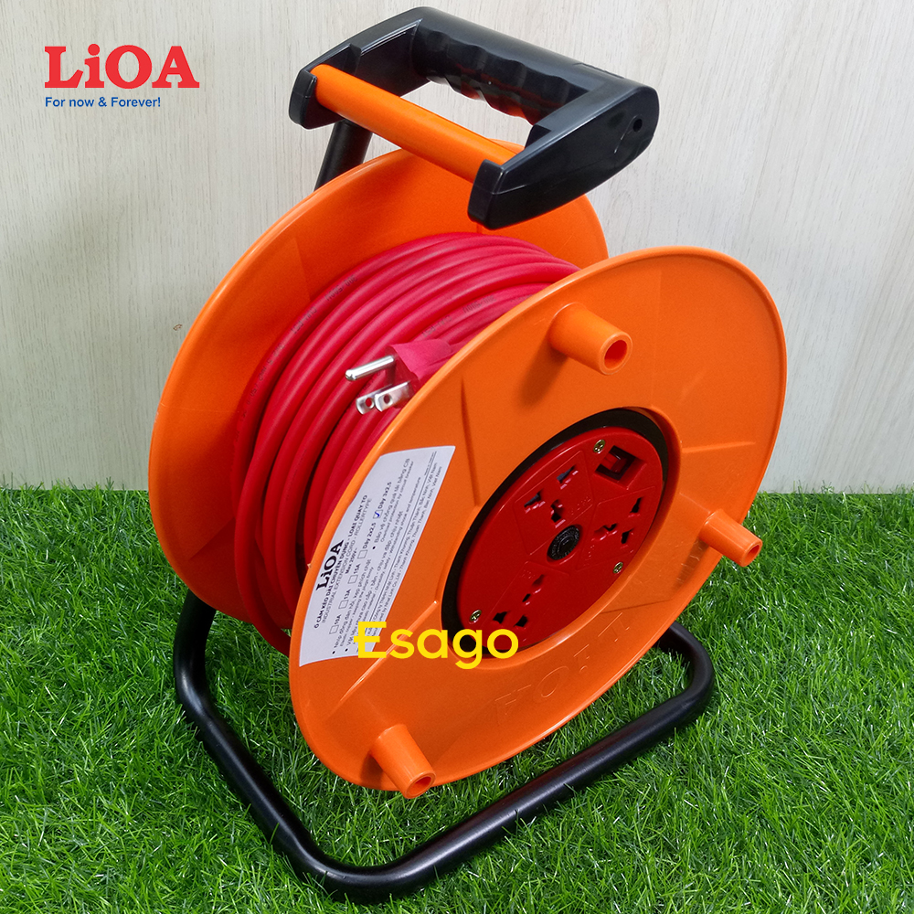 [HCM]Ổ cắm kéo dài LiOA quay tay 3 lõi dây 2.5mm2 loại chống xoắn dây