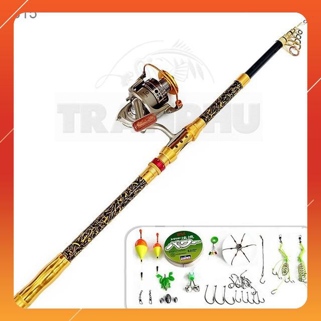 Bộ cần câu máy shimano nexus vàng, máy lc7000 . kích thước: 2m7