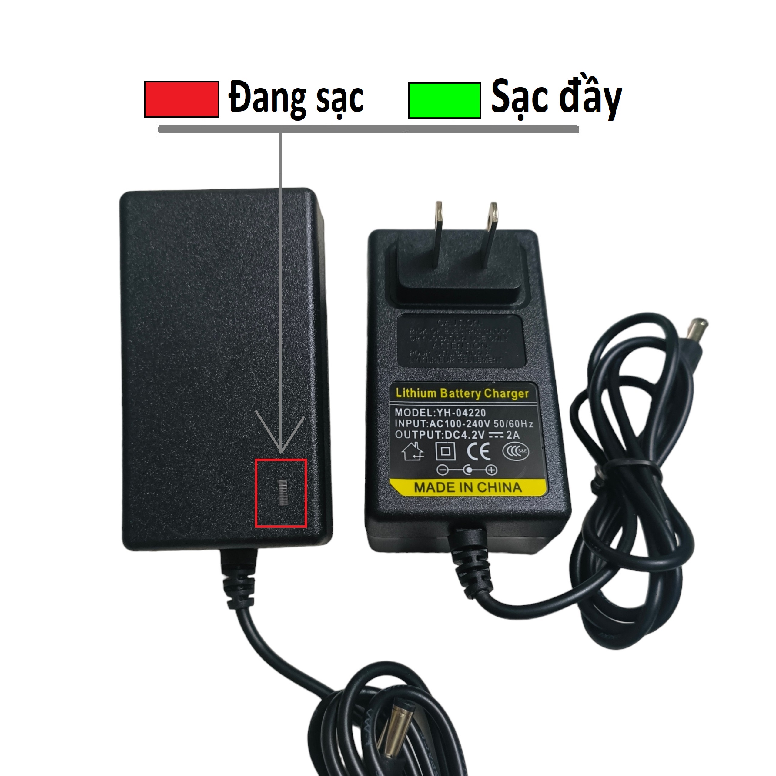 Sạc pin lithium 1s 4,2v 2a sạc nhanh, ổn định. chuyên dùng sạc cho khối pin 1s 3,7v - 4,2v có đèn báo đầy - limo