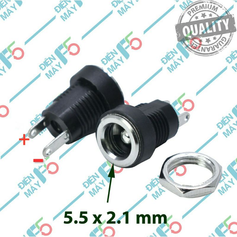 Dmf5 giắc jack sạc dc, giắc cái size 5.5x2.1mm