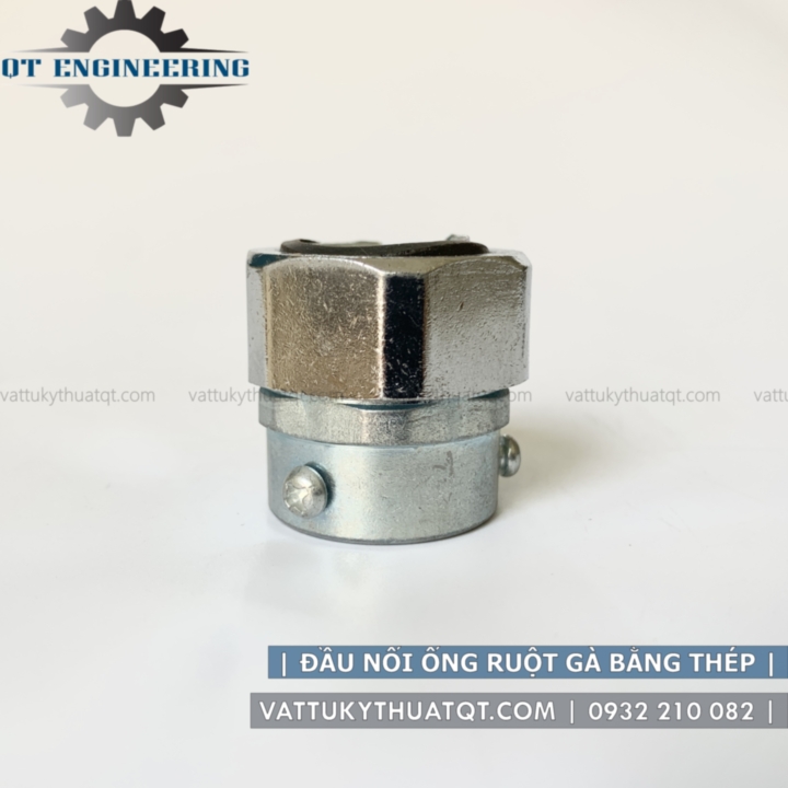 Đầu Nối Ống Ruột Gà Với Ống Trơn EMT Bằng Thép Mạ Kẽm | VATTUKYTHUATQT.COM