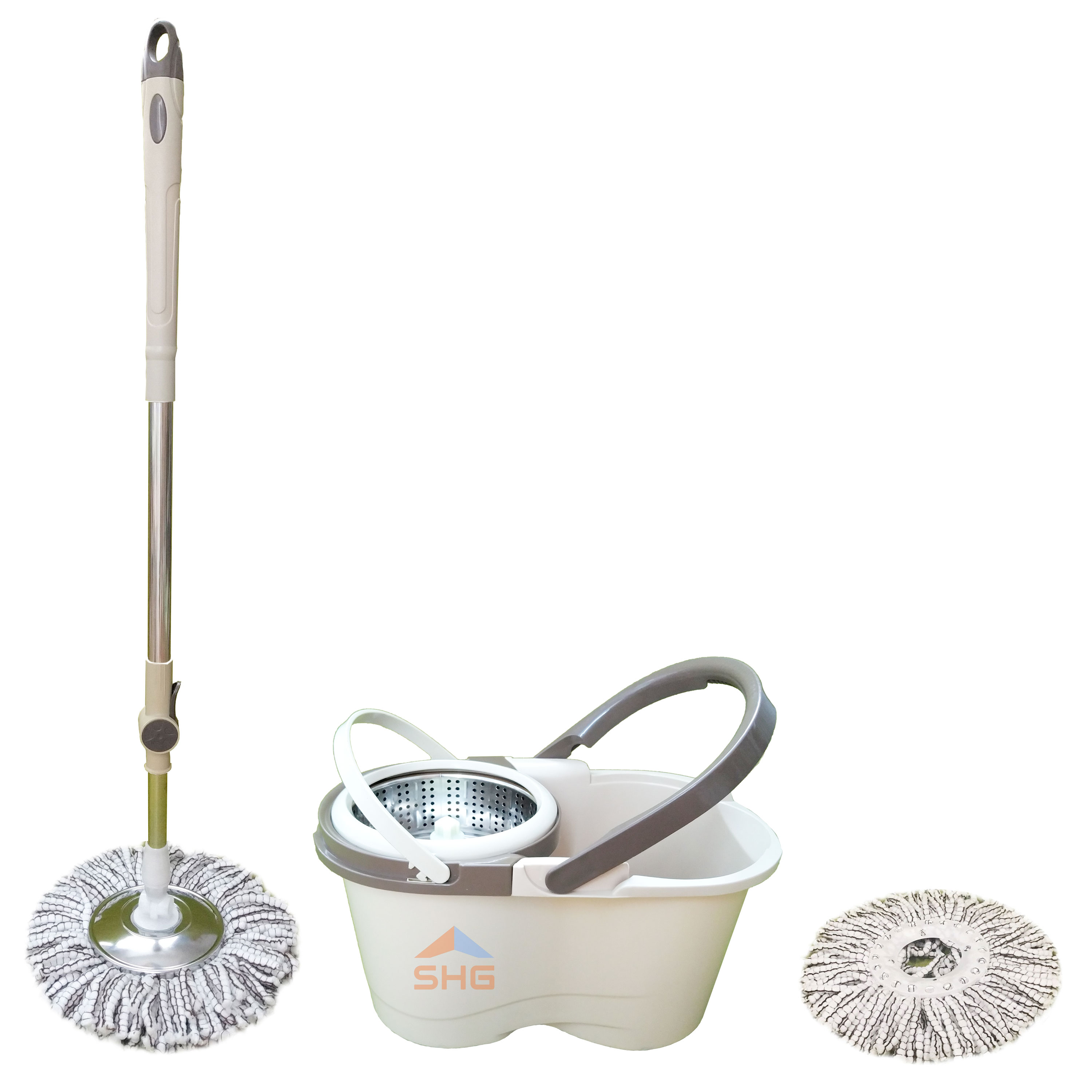 [ON STORE] BỘ LAU NHÀ LỒNG RỜI DỄ VỆ SINH, LỒNG VẮT 100% INOX, CÓ HAI BÔNG LAU