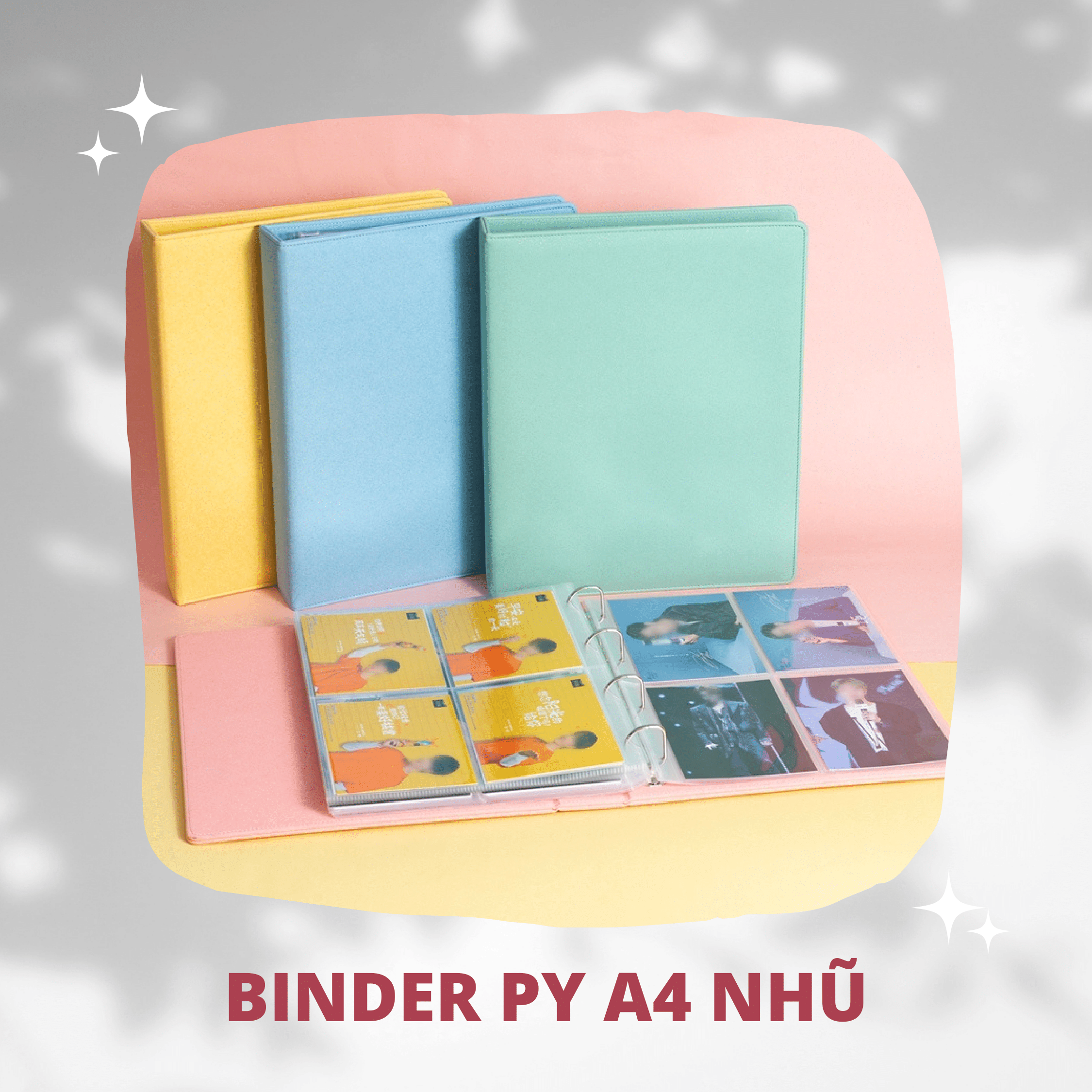 Binder py a4 - vỏ nhũ 4 còng