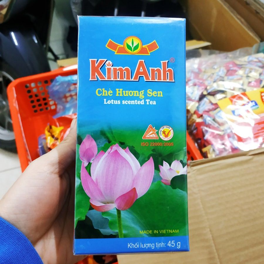 Trà Kim Anh Hương Sen - Trà túi lọc hộp 45g x 25gói Chè Thái Nguyên