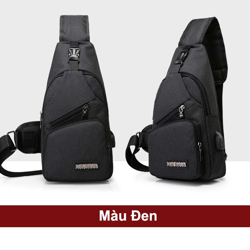 (Nhập FAB21H giảm 10%) Túi đeo chéo nam - Túi shiper đa năng có lỗ cắm usb và tai nghe, balo túi xách nam thời trang, balo đeo chéo