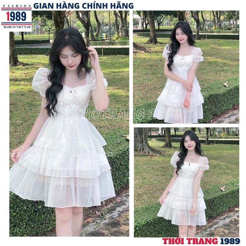 Đầm công chúa voan tơ xèo bồng 3 tầng V71 ,váy tiểu thư bánh bèo dễ thương , đầm công chúa ,váy đầm dự tiệc cực xinh dễ thương -ĐẦM BABYDOLL ,VÁY CHỮ A-THỜI TRANG 1989