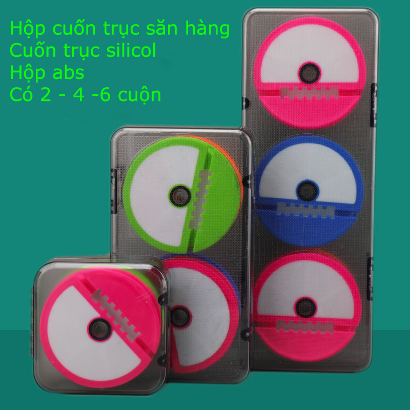 Hộp đựng cuốn trục câu cá săn hàng 10cm chất liệu silicol và xốp bảo quản trục săn hàng 2-4-6 cái