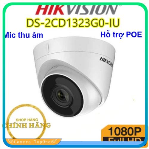 [HCM][NHÀ PHÂN PHỐI BH 2 NĂM FREESHIP 20K]Camera IP Hikvision DS-2CD1323G0-IU (2MP) - Camera trong nhà  hỗ trợ POE  MIC thu âm