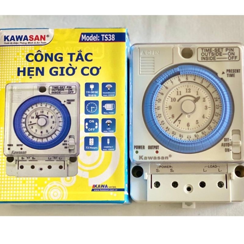Timer hẹn giờ cơ ts 38 hãng kawasan