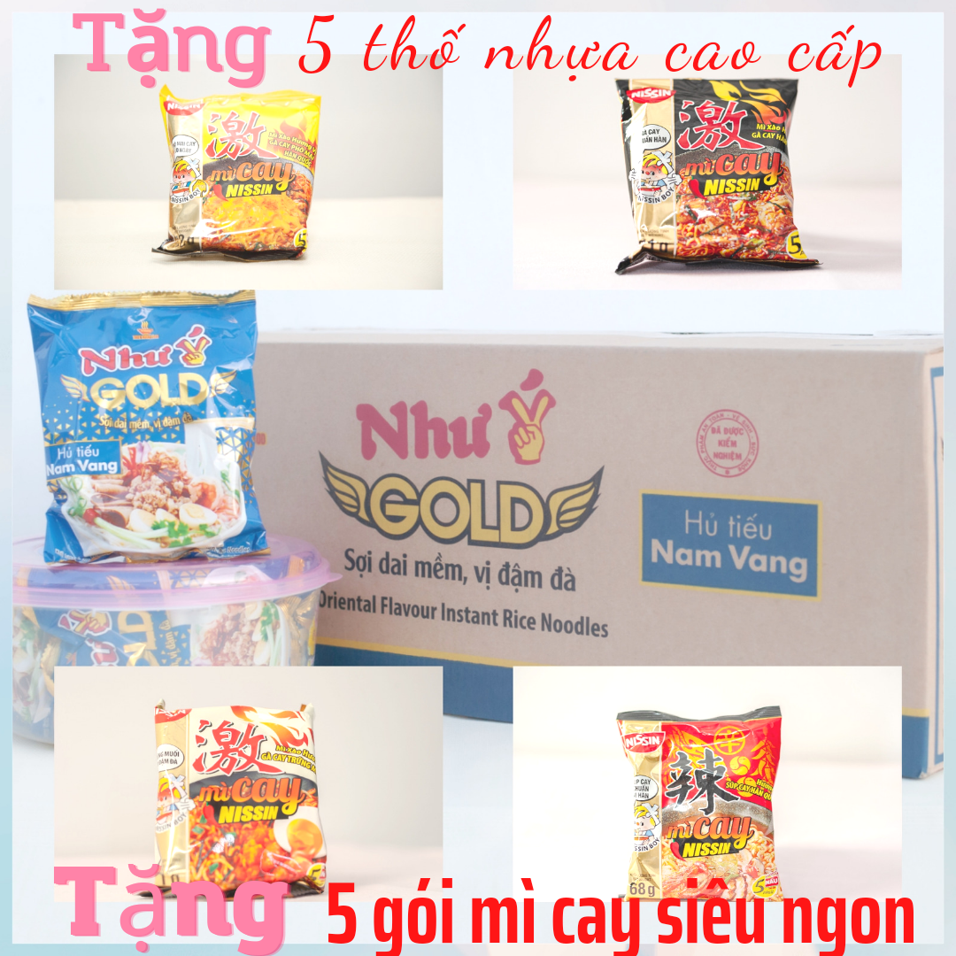 [FREESHIP + Tặng quà] Hủ Tiếu Nam Vang (thùng 30 gói) hủ tiếu cao cấp GOLD NHƯ Ý, Tặng 5 gói MÌ CAY HÀN QUỐC , tiếc kiệm đến 40.000đ