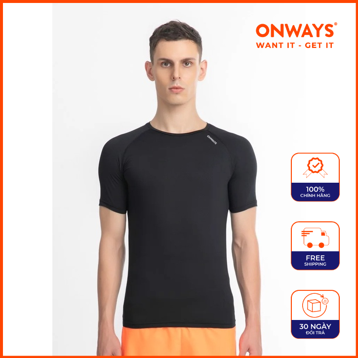Onways áo thun thể thao nam kháng khuẩn, thoáng mát, nhanh khô, co giãn tốt smart fit t-shirt o21005mt