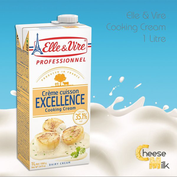 kem sữa nấu cooking cream elle & vire professionnel 200ml 1000ml 12h 4