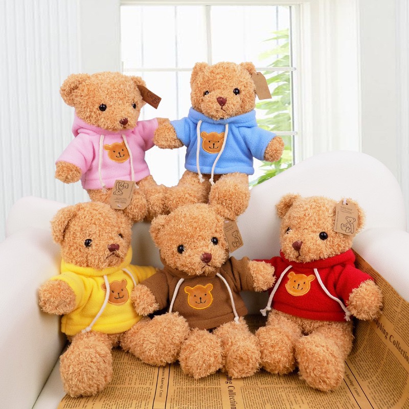 Gấu bông teddy head tales thú nhồi bông lông xù size mini 30cm