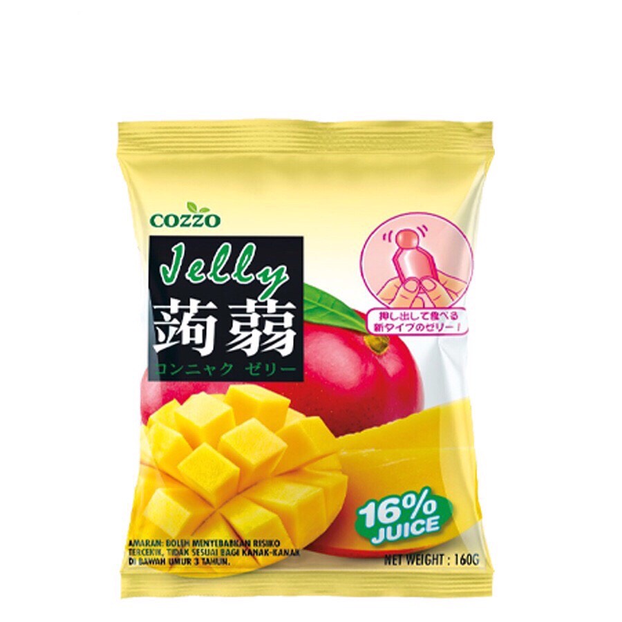 Thạch trái cây Jelly Cozzo Malaysia 160g - Vị Xoài