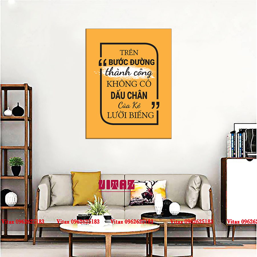 Tranh slogan'' Trên bước đường thành công không có dấu chân của kẻ lười biếng''