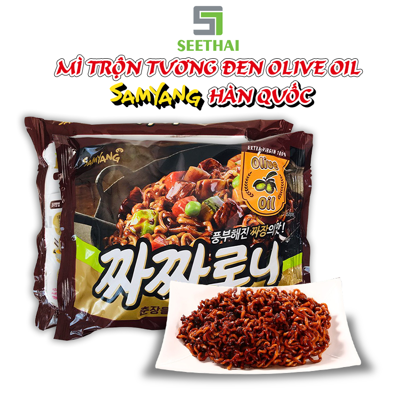 [HÀNG NHẬP KHẨU] Mì Trộn Tương Đen Olive Oil Samyang Hàn Quốc 140g từ Hàng Nhập Khẩu HCM không cay