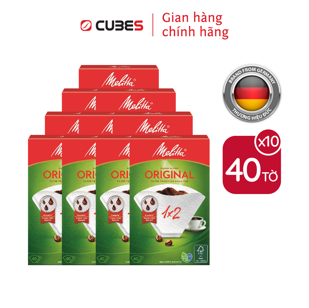 Combo Giấy Lọc Cà Phê Melitta 1x2 - Nhập khẩu chính hãng 100% từ thương hiệu Melitta, Đức