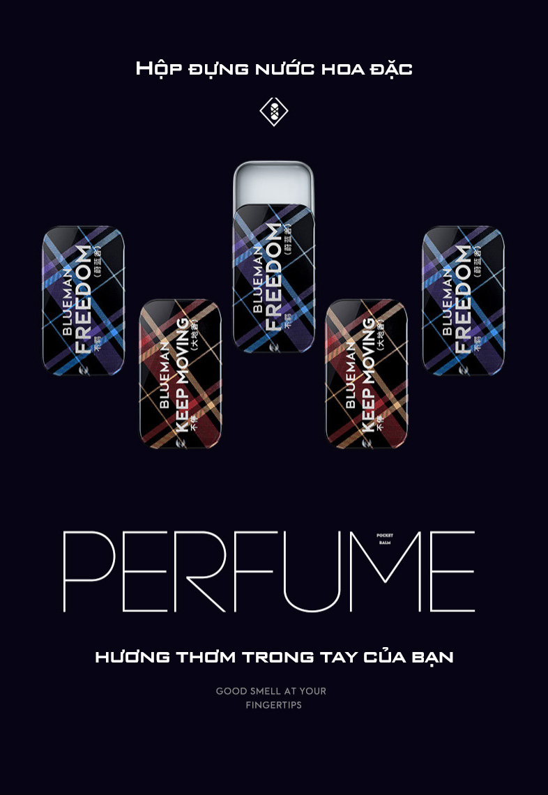 SÁP KHỬ MÙI BLUEMAN DẠNG ĐẶC CẦM TAY SIÊU THƠM NAM TÍNH  10g