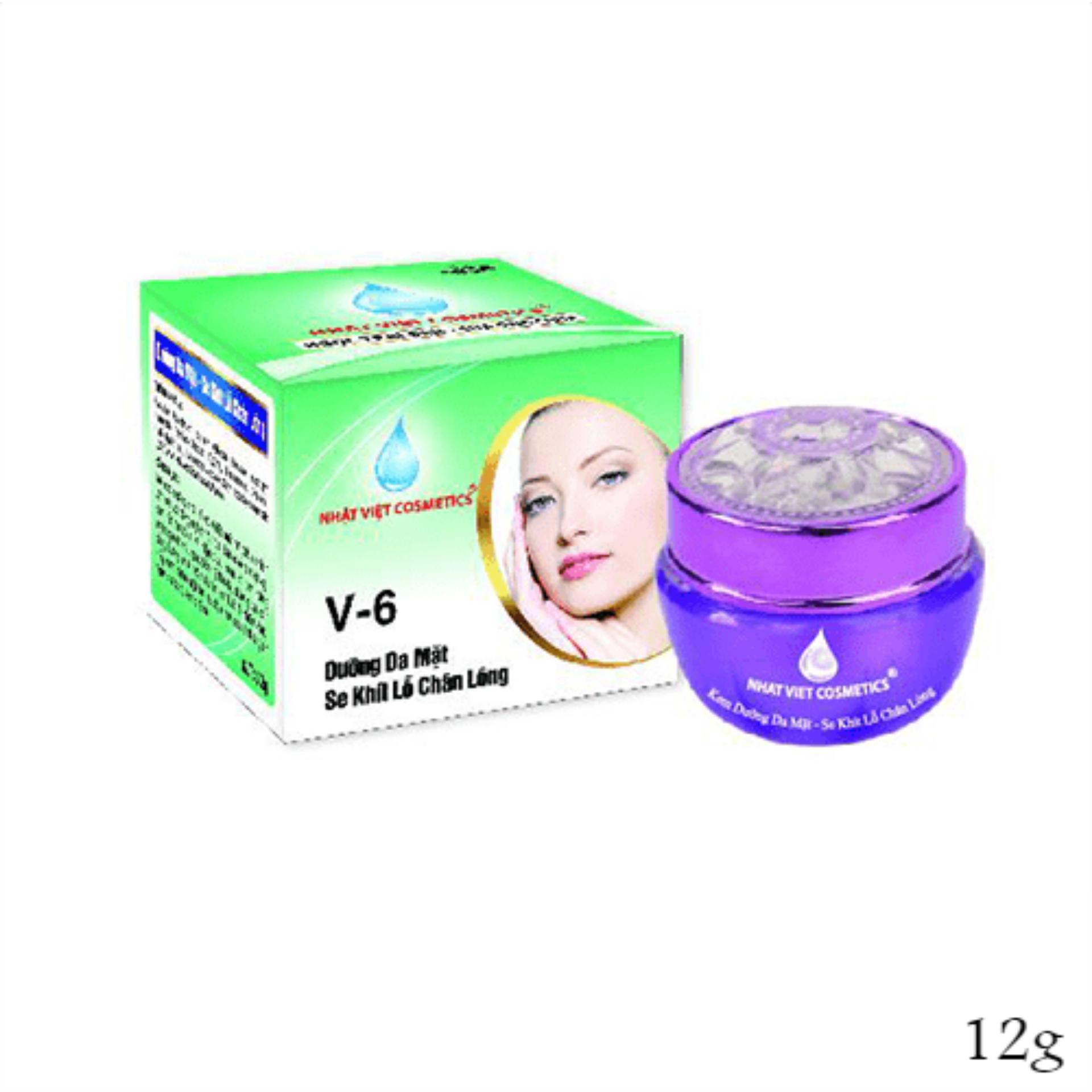 [HCM]Kem Nhật Việt V6 Se Khít Lỗ Chân Lông Dưỡng Trắng Da Mặt Ngọc Trai Đen Sữa Ong Chúa (12g)