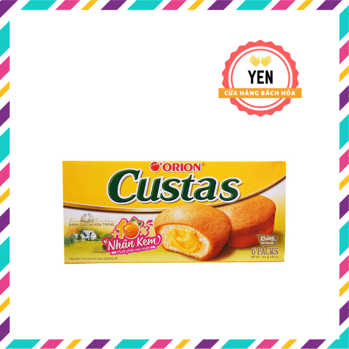 Bánh bông lan Custas nhân kem trứng ngon ơi là ngon loại 141g