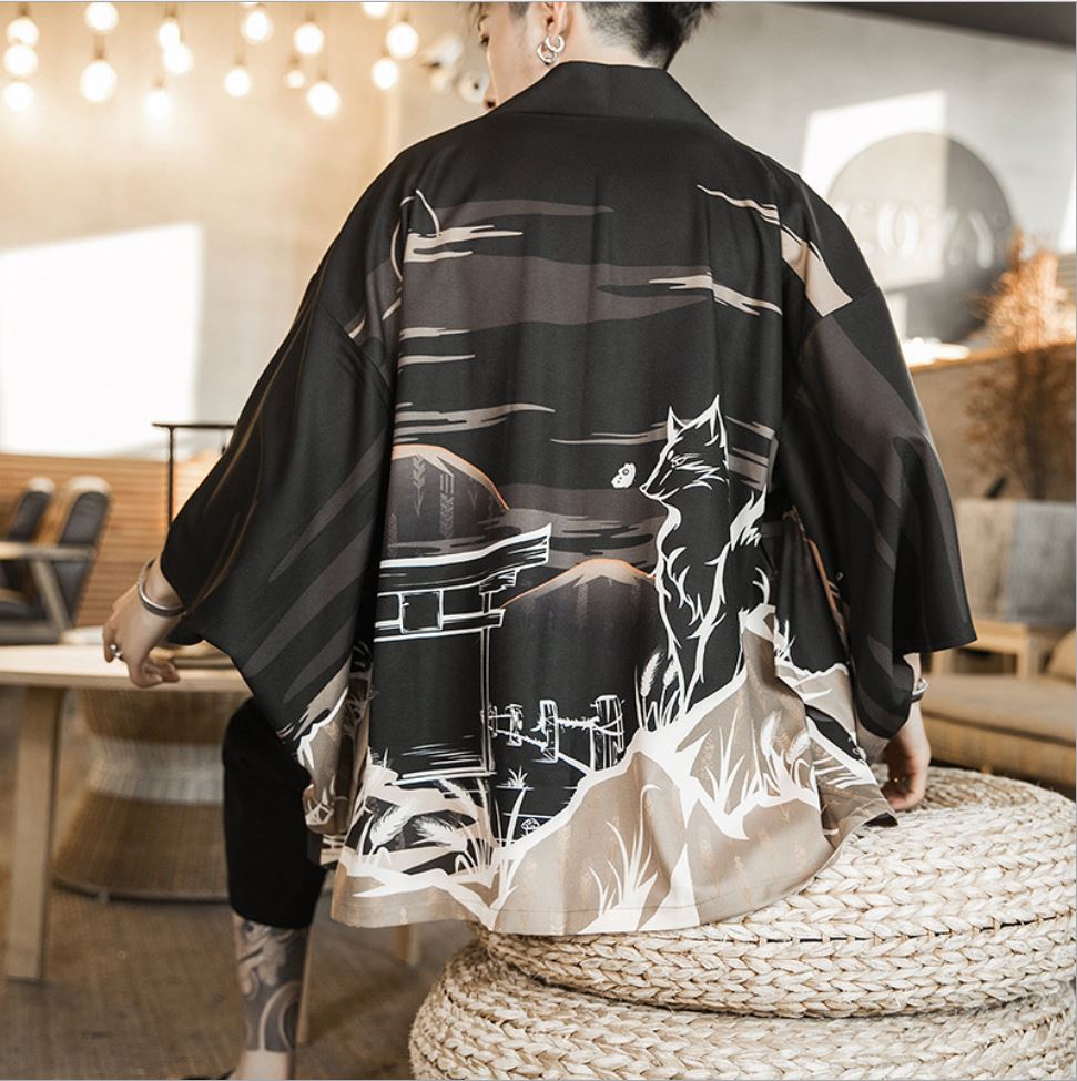 Áo Haori Kimono phong cách Nhật Bản hoạ tiết  Cosplay cực chất SK12