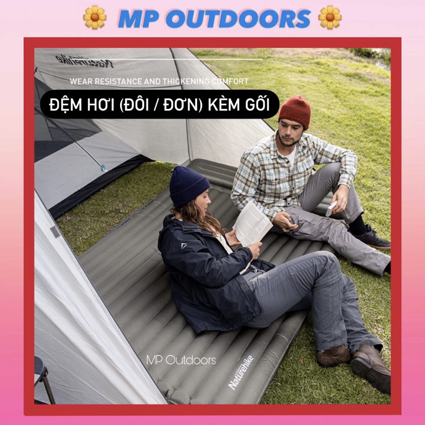 ĐỆM ĐƠN ĐÔI KÈM GỐI NH20FCD12 NATUREHIKE DU LỊCH DÃ NGOẠI CẮM TRẠI CAMPING OUTDOOR