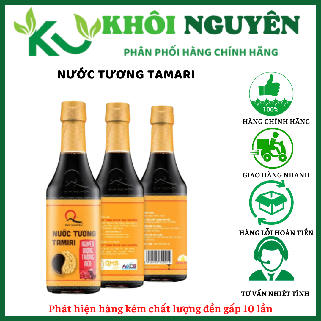 Nước tương tamari Quy Nguyên chai 250ml - chùa Long Hương