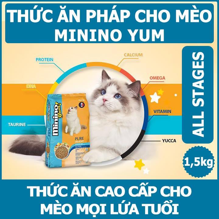 Minino - thức ăn hạt cho mèo mọi lứa tuổi - gói 1,5kg