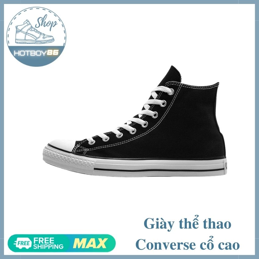 Giày thể thao nữ Converse cổ cao - GTTCC02 - Hotboy 86 - 2 màu đen trắng, chất liệu êm ái, đế ngoài cao su chống trơn trượt tạo độ bám chắc trên mọi địa hình giúp bạn cảm giác thoải mái trên từng bước chân