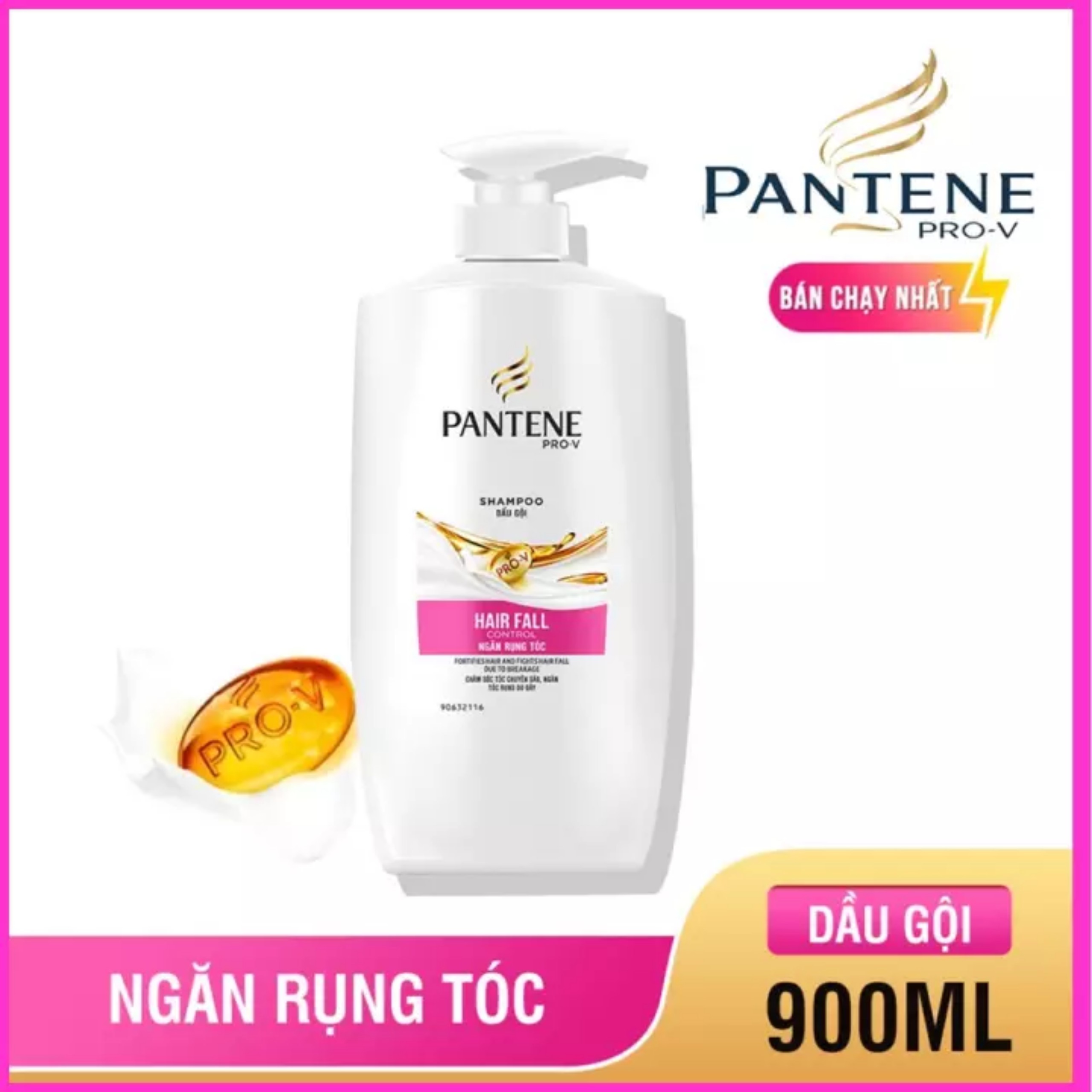 Dầu gội Pantene 650ml-900ml ngăn rụng tóc, giúp tóc chắc khỏe