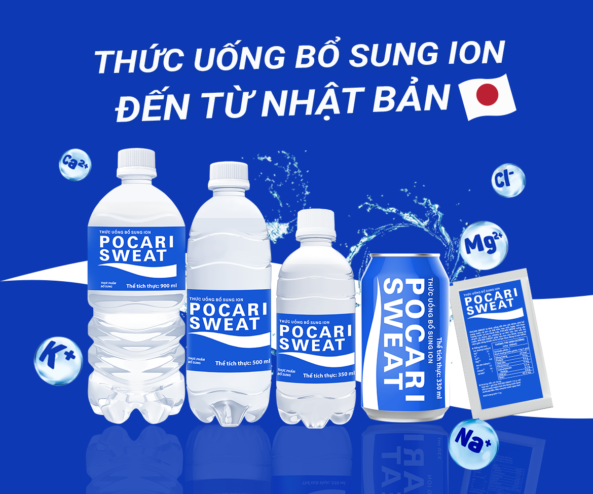 POCARI SWEAT CHAI THỨC UỐNG BỔ SUNG ION BÙ NƯỚC BÙ KHOÁNG 500ml 900ml