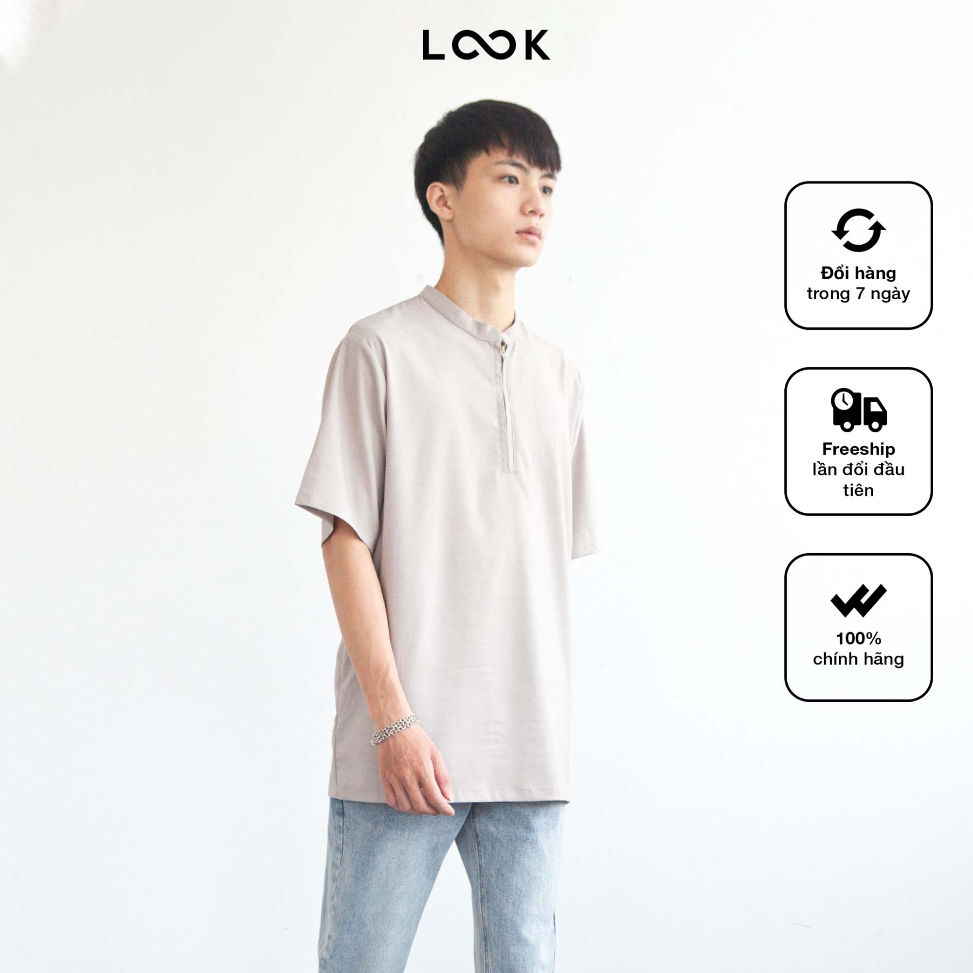 Áo Phông Nam Look Collar Shirt