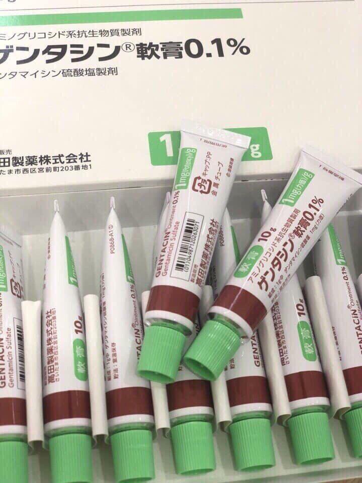 Kem trị sẹo Nhật gentacin  0.1% 10g, liền sẹo lồi, sẹo lõm, sẹo lâu năm Nhật Bản
