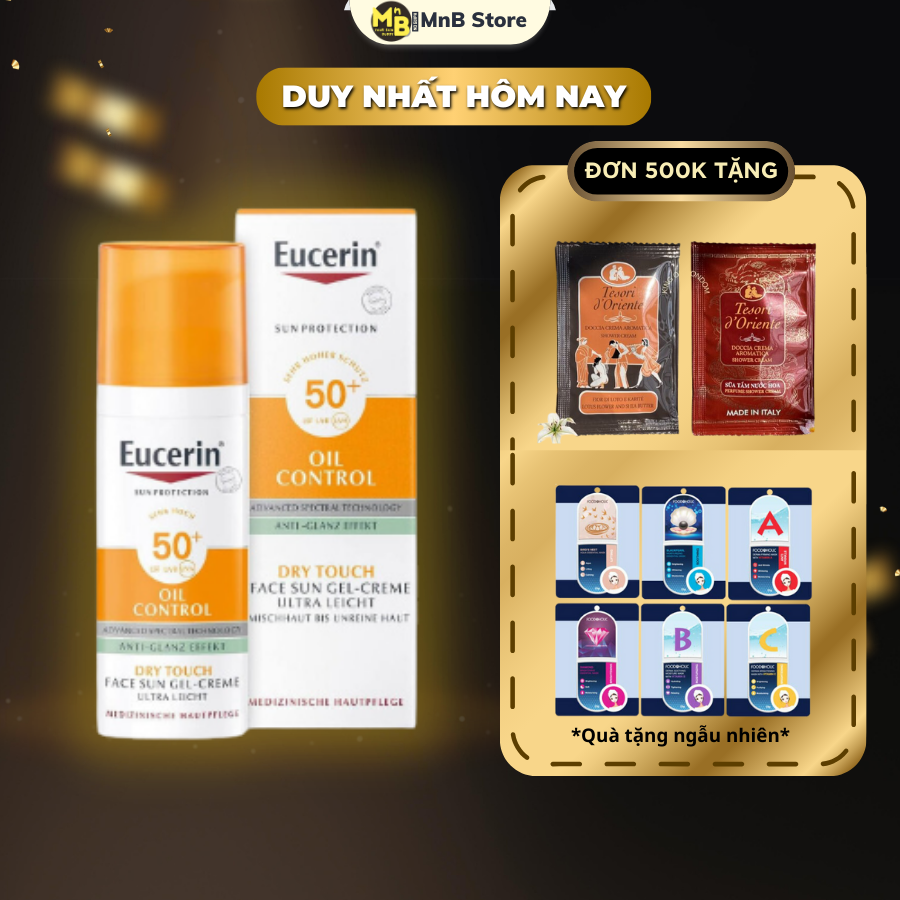 Kem chống nắng Eucerin Oil Control kiềm dầu thoáng nhẹ không gây mụn 50ml