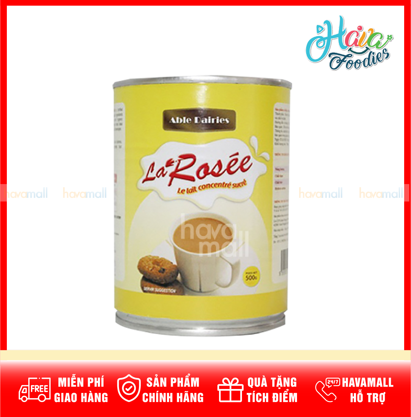 Sữa đặc có đường larosée 500g thơm ngon đậm đà