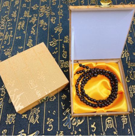 Vòng chuỗi đeo tay 108 hạt bằng gỗ nhiên tự nhiên 8mm